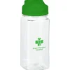 PolySure Squared-Up Water Bottle with Flip Lid - 16 oz - Clear