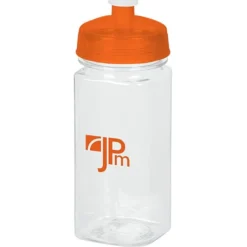 PolySure Squared-Up Water Bottle - 16 oz - Clear