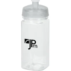 PolySure Squared-Up Water Bottle - 16 oz - Clear