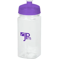 PolySure Squared-Up Water Bottle - 16 oz - Clear