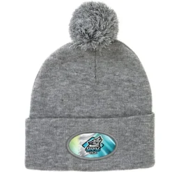 Pom Pom Knit Hat - Full Color Patch