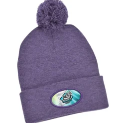 Pom Pom Knit Hat - Full Color Patch