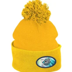 Pom Pom Knit Hat - Full Color Patch