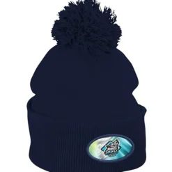 Pom Pom Knit Hat - Full Color Patch