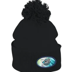 Pom Pom Knit Hat - Full Color Patch