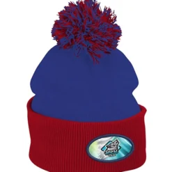 Pom Pom Knit Hat - Full Color Patch