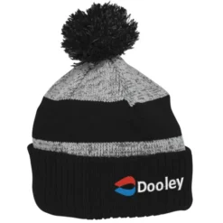 Pom Pom Melange Beanie with Ribbed Cuff - 24 hr