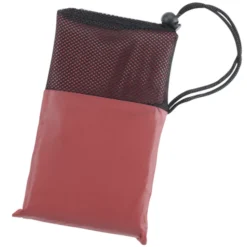 Poncho with Mesh Trim Drawstring Pouch