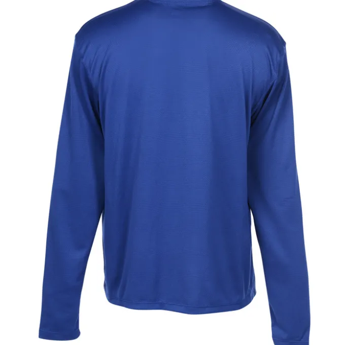 Popcorn Knit Performance Long Sleeve Tee - Men's - Embroidered