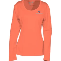 Popcorn Knit Performance Long Sleeve Tee - Ladies' - Embroidered