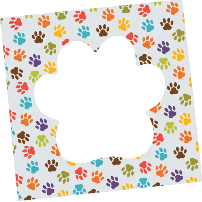 Pop Out Picture Frame Magnet - Paw Print