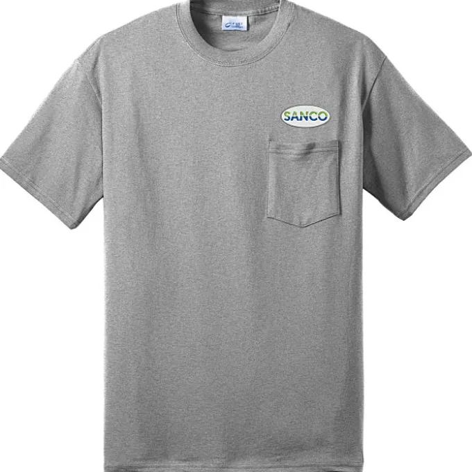 Port 50/50 Blend Pocket T-Shirt - Embroidered