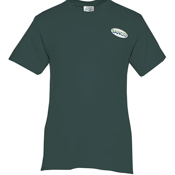 Port 50/50 Blend Pocket T-Shirt - Embroidered