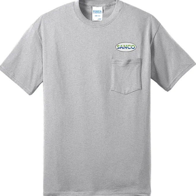 Port 50/50 Blend Pocket T-Shirt - Embroidered