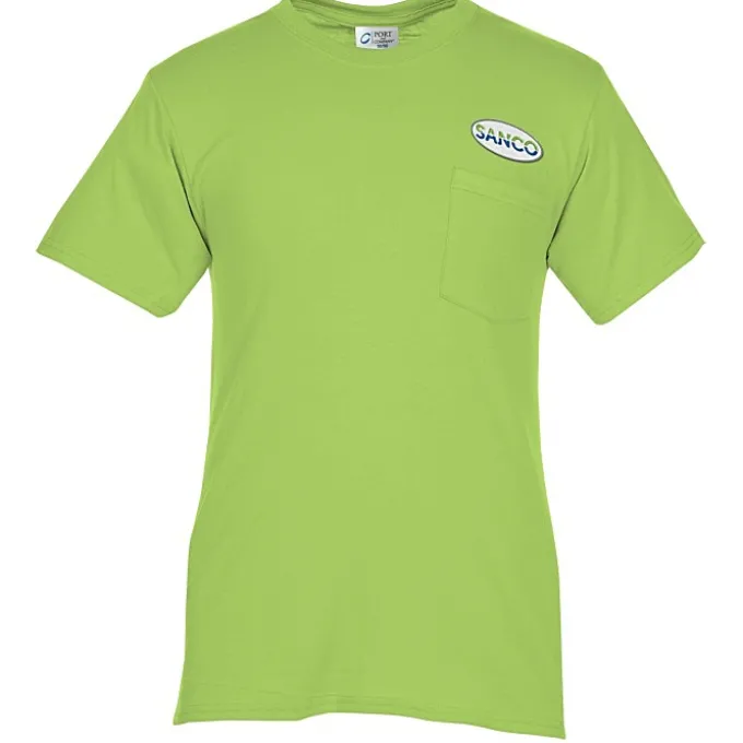 Port 50/50 Blend Pocket T-Shirt - Embroidered