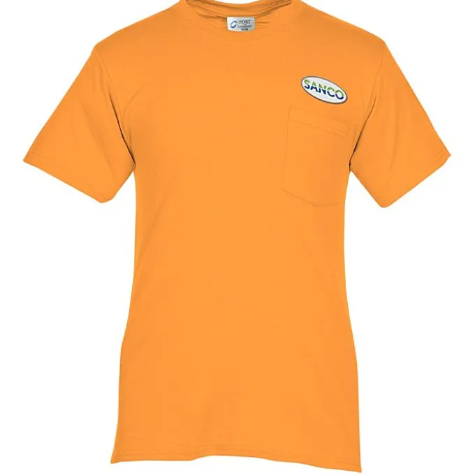 Port 50/50 Blend Pocket T-Shirt - Embroidered