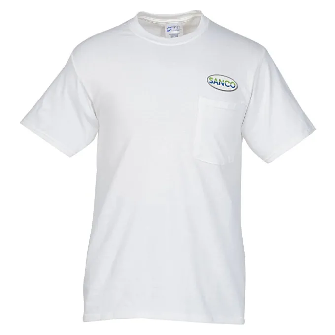 Port 50/50 Blend Pocket T-Shirt - Embroidered