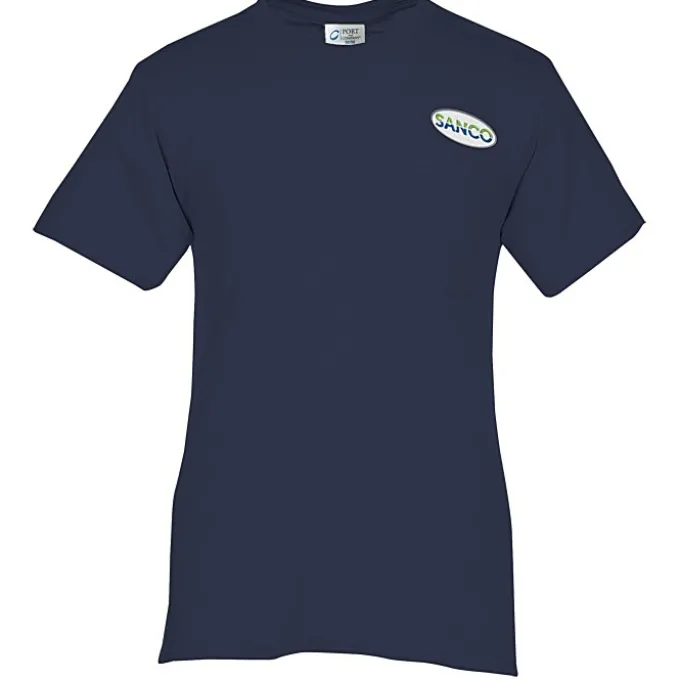Port 50/50 Blend Pocket T-Shirt - Embroidered