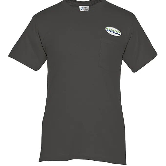 Port 50/50 Blend Pocket T-Shirt - Embroidered