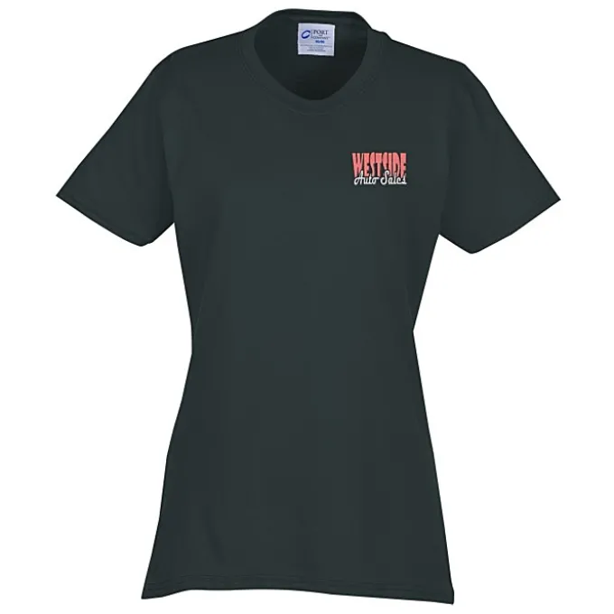Port 50/50 Blend T-Shirt - Ladies' - Embroidered - 24 hr