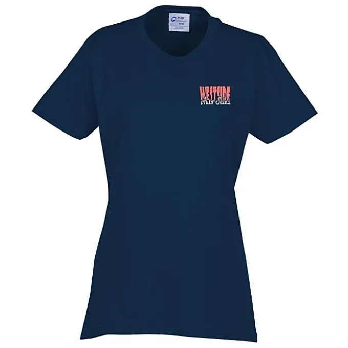 Port 50/50 Blend T-Shirt - Ladies' - Embroidered - 24 hr