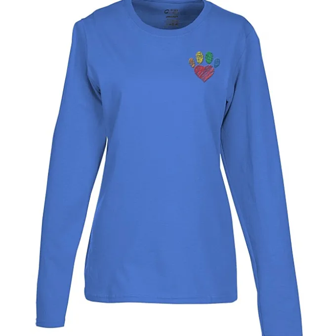 Port Classic 5.4-oz Long Sleeve T-Shirt - Ladies' - Colors - Embroidered