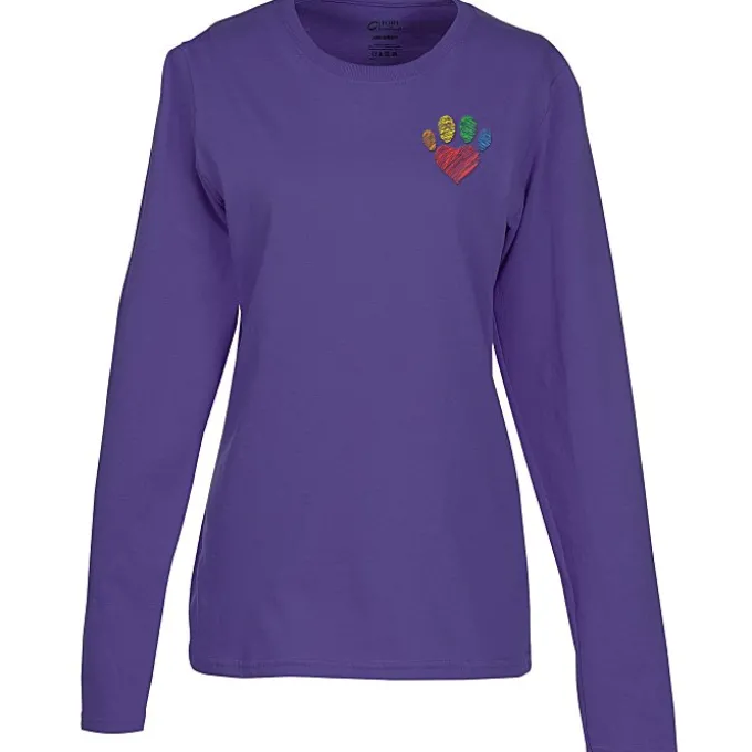 Port Classic 5.4-oz Long Sleeve T-Shirt - Ladies' - Colors - Embroidered