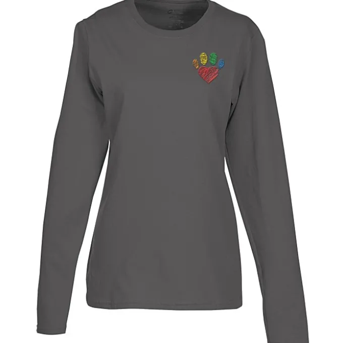 Port Classic 5.4-oz Long Sleeve T-Shirt - Ladies' - Colors - Embroidered