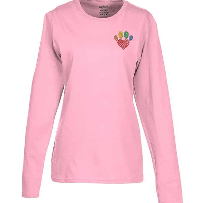 Port Classic 5.4-oz Long Sleeve T-Shirt - Ladies' - Colors - Embroidered