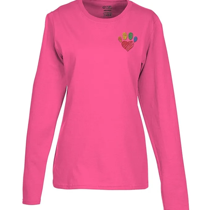 Port Classic 5.4-oz Long Sleeve T-Shirt - Ladies' - Colors - Embroidered