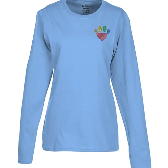 Port Classic 5.4-oz Long Sleeve T-Shirt - Ladies' - Colors - Embroidered