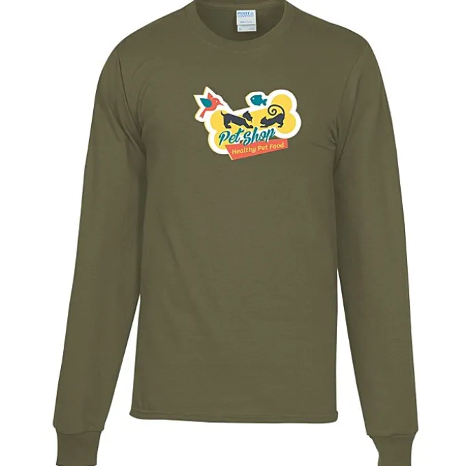 Port Classic 5.4-oz Long Sleeve T-Shirt - Men's - Colors - Full Color