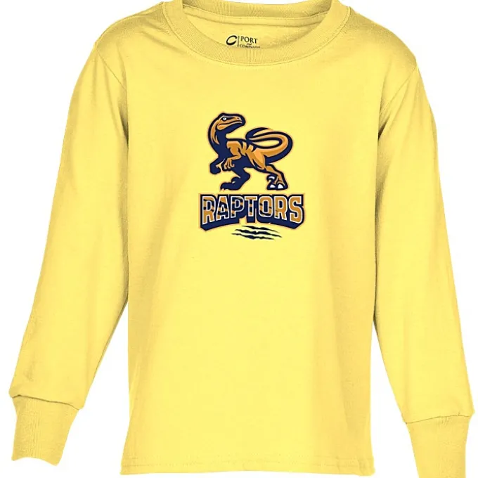 Port Classic 5.4-oz Long Sleeve T-Shirt - Youth - Colors - Full Color
