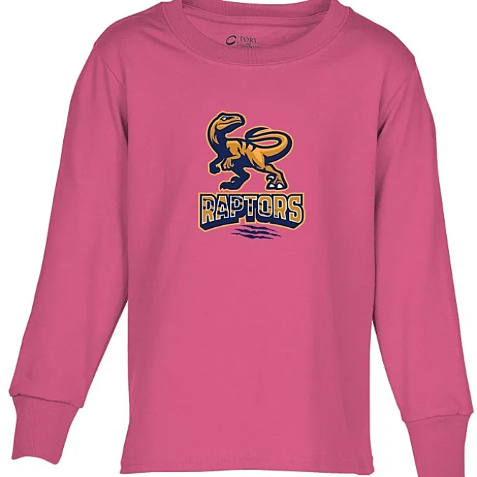 Port Classic 5.4-oz Long Sleeve T-Shirt - Youth - Colors - Full Color