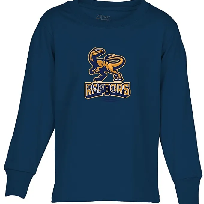 Port Classic 5.4-oz Long Sleeve T-Shirt - Youth - Colors - Full Color