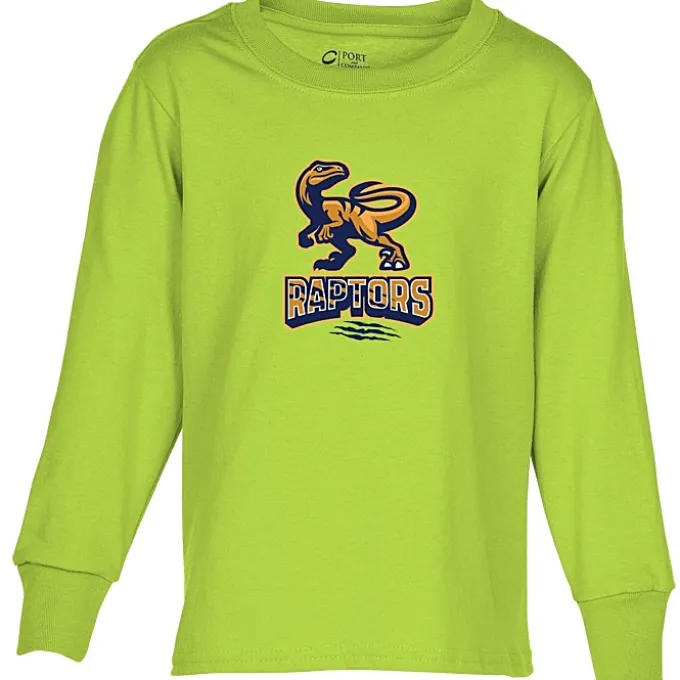 Port Classic 5.4-oz Long Sleeve T-Shirt - Youth - Colors - Full Color
