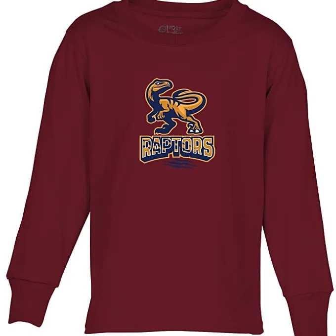 Port Classic 5.4-oz Long Sleeve T-Shirt - Youth - Colors - Full Color