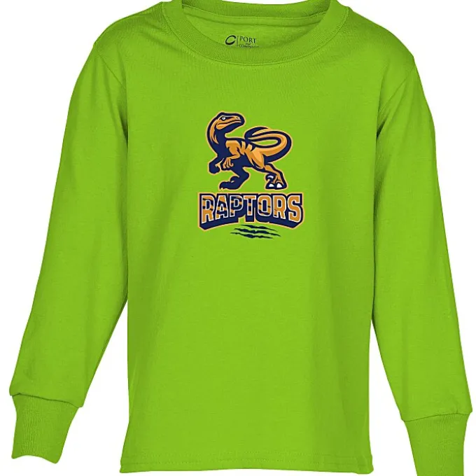 Port Classic 5.4-oz Long Sleeve T-Shirt - Youth - Colors - Full Color