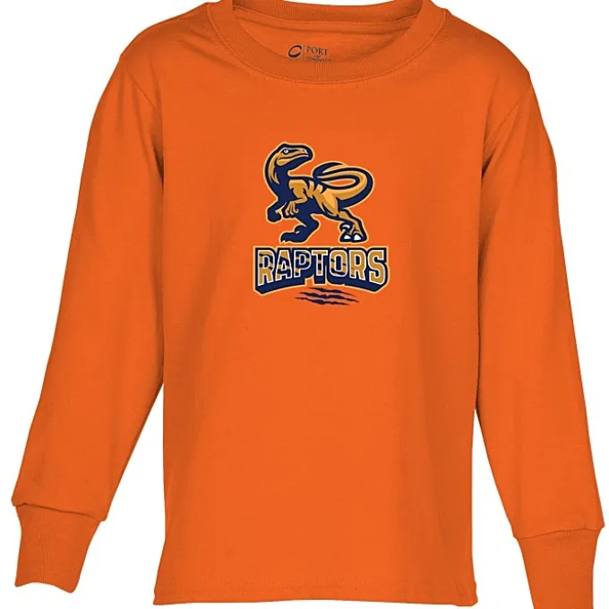 Port Classic 5.4-oz Long Sleeve T-Shirt - Youth - Colors - Full Color