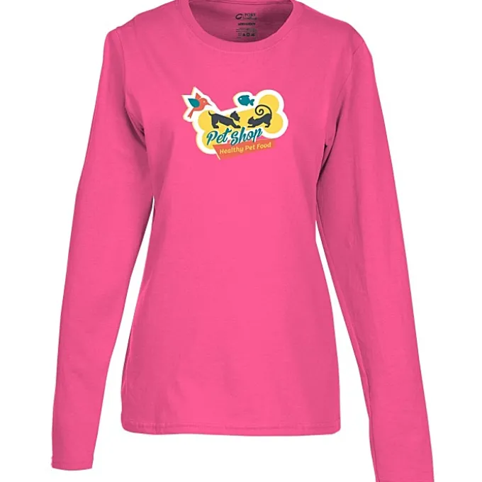 Port Classic 5.4-oz Long Sleeve T-Shirt - Ladies' - Colors - Full Color