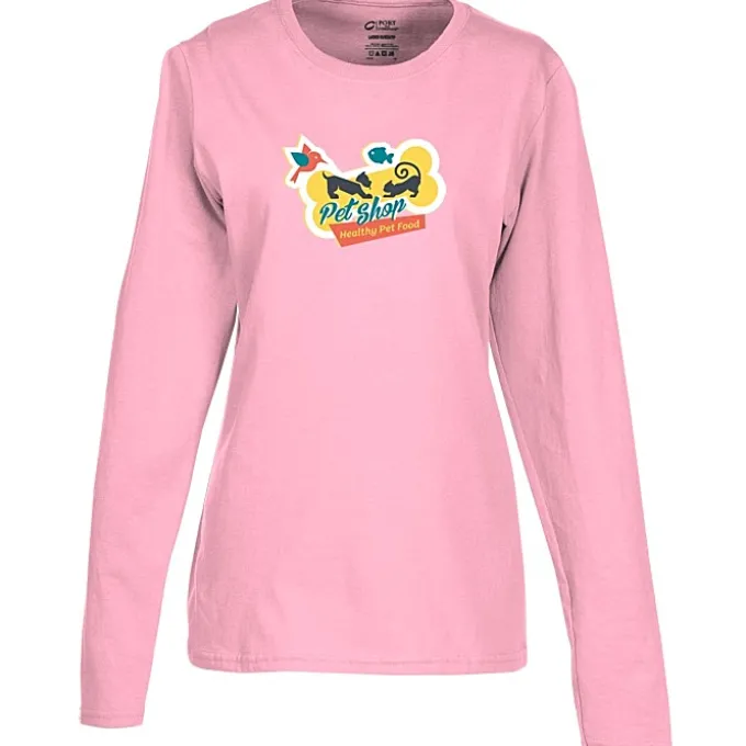 Port Classic 5.4-oz Long Sleeve T-Shirt - Ladies' - Colors - Full Color