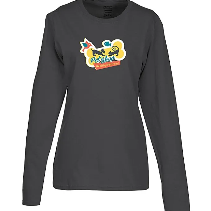 Port Classic 5.4-oz Long Sleeve T-Shirt - Ladies' - Colors - Full Color