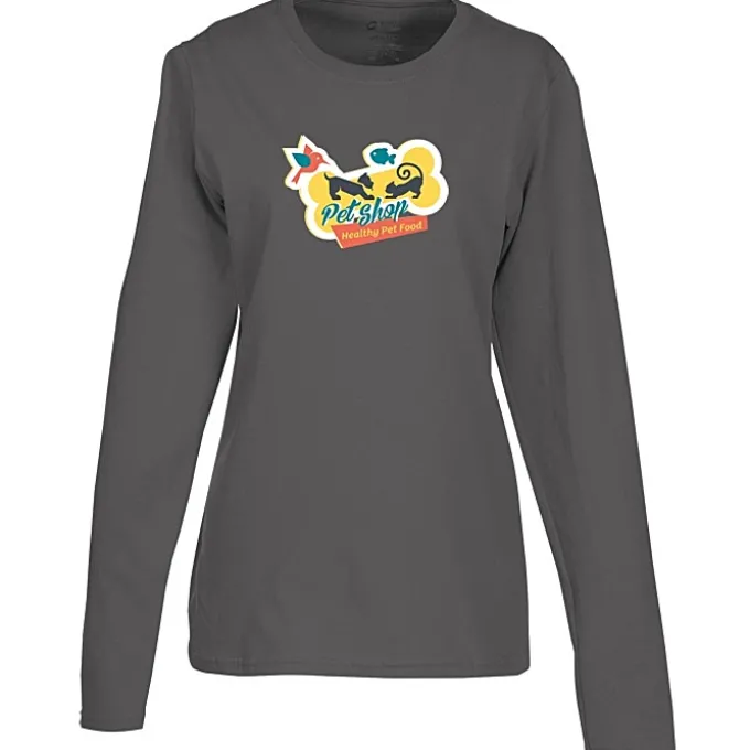 Port Classic 5.4-oz Long Sleeve T-Shirt - Ladies' - Colors - Full Color