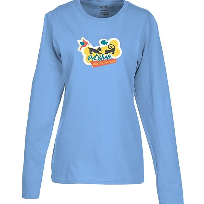Port Classic 5.4-oz Long Sleeve T-Shirt - Ladies' - Colors - Full Color