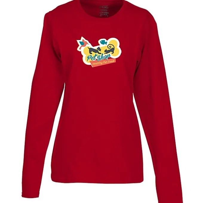Port Classic 5.4-oz Long Sleeve T-Shirt - Ladies' - Colors - Full Color