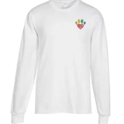 Port Classic 5.4-oz Long Sleeve T-Shirt - Men's - White - Embroidered