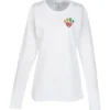 Port Classic 5.4-oz Long Sleeve T-Shirt - Ladies' - White - Embroidered