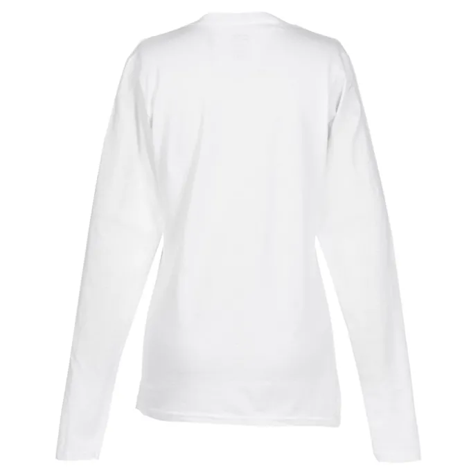 Port Classic 5.4-oz Long Sleeve T-Shirt - Ladies' - White - Full Color