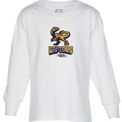 Port Classic 5.4-oz Long Sleeve T-Shirt - Youth - White - Full Color