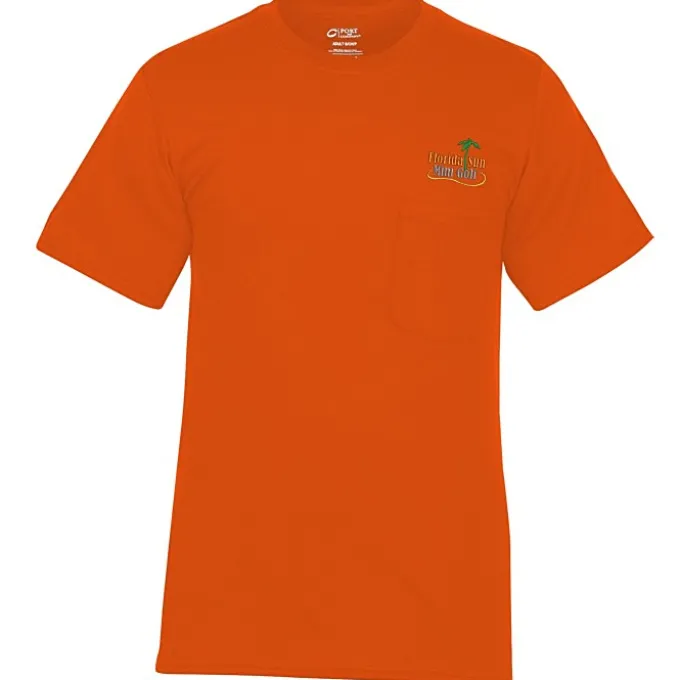 Port Classic 5.4-oz Pocket T-Shirt - Men's - Embroidered